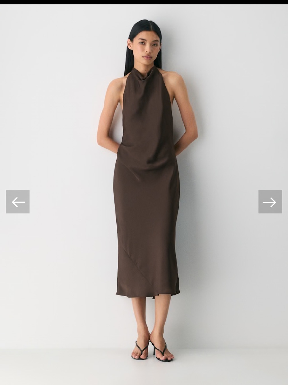 Aritzia Babaton Audience Satin Halter Dress